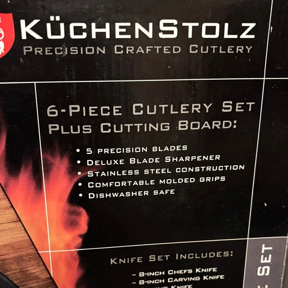 KüchenStolz 6-Piece Cutlery Set with Cutting Board